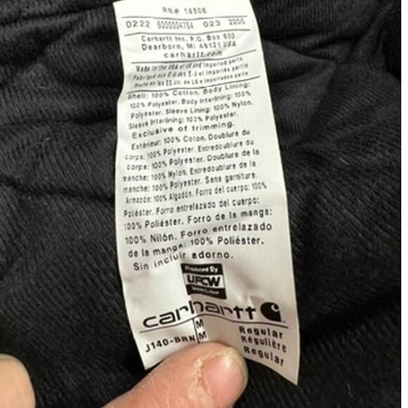 NWT!!! CARHARTT Mens M, Active Jacket, Loose Fit, Made USA - Picture 7 of 7